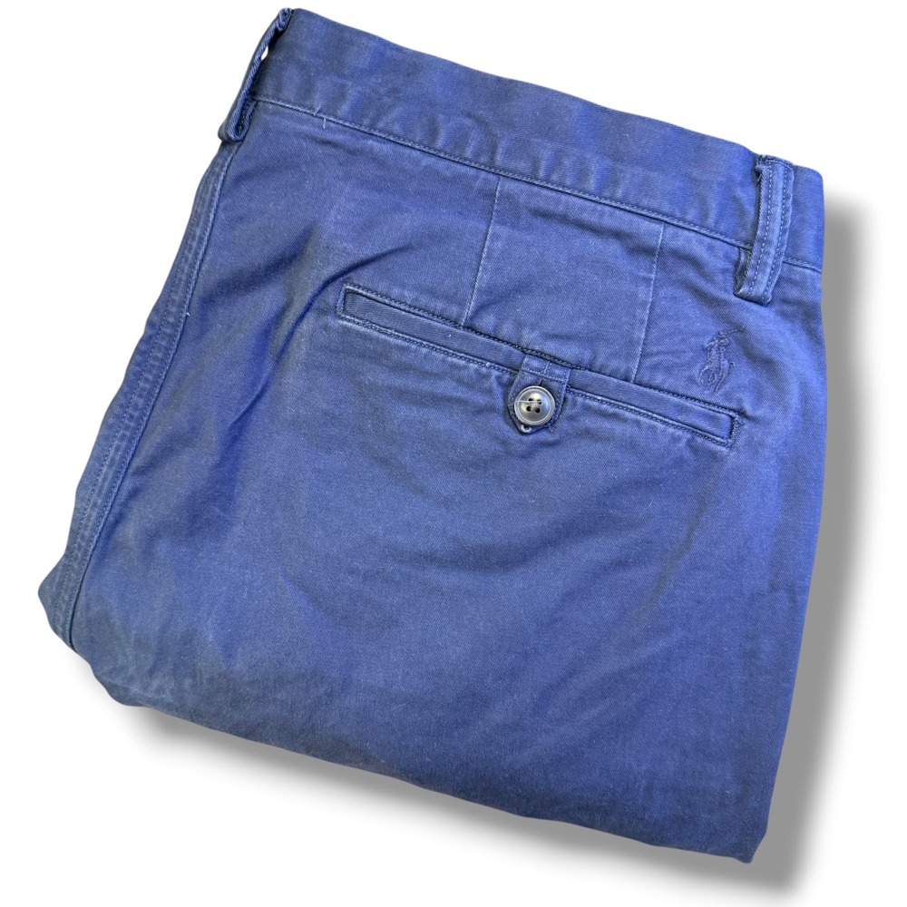 Polo Ralph Lauren Chino Pants Mens 34x32 Navy Blue Stretch Classic Fit Cotton
